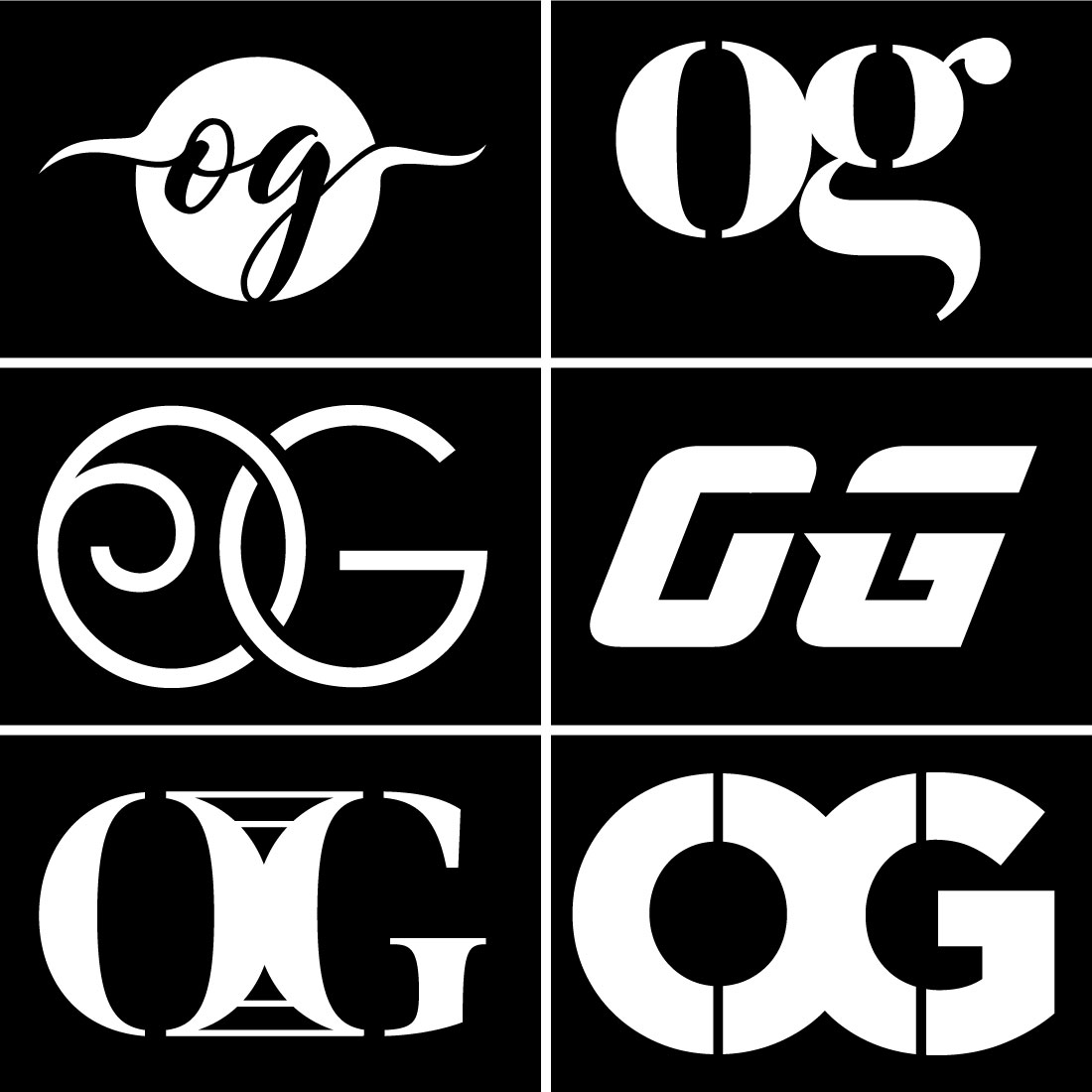 Gg Monogram designs, themes, templates and downloadable graphic