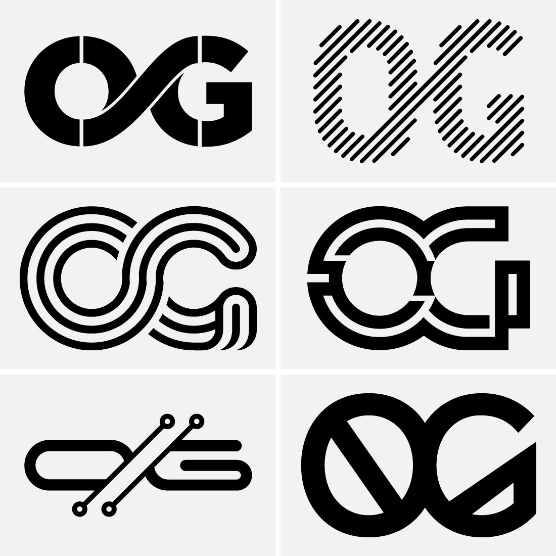 Initial Letter O G Logo Design Vector Template. Graphic Alphabet Symbol For Corporate Business Identity preview image.