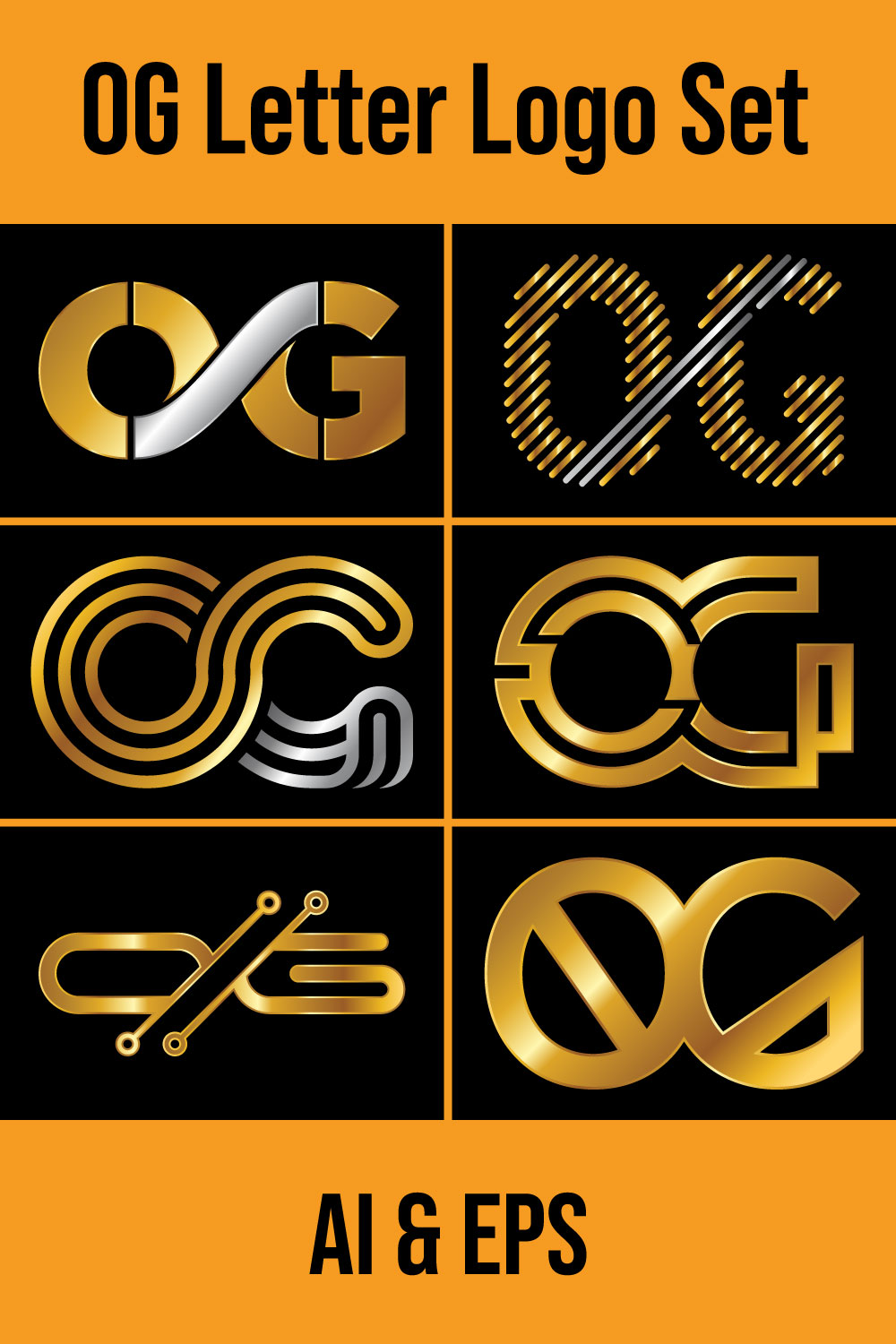 Initial Letter O G Logo Design Vector Template. Graphic Alphabet Symbol For Corporate Business Identity pinterest preview image.