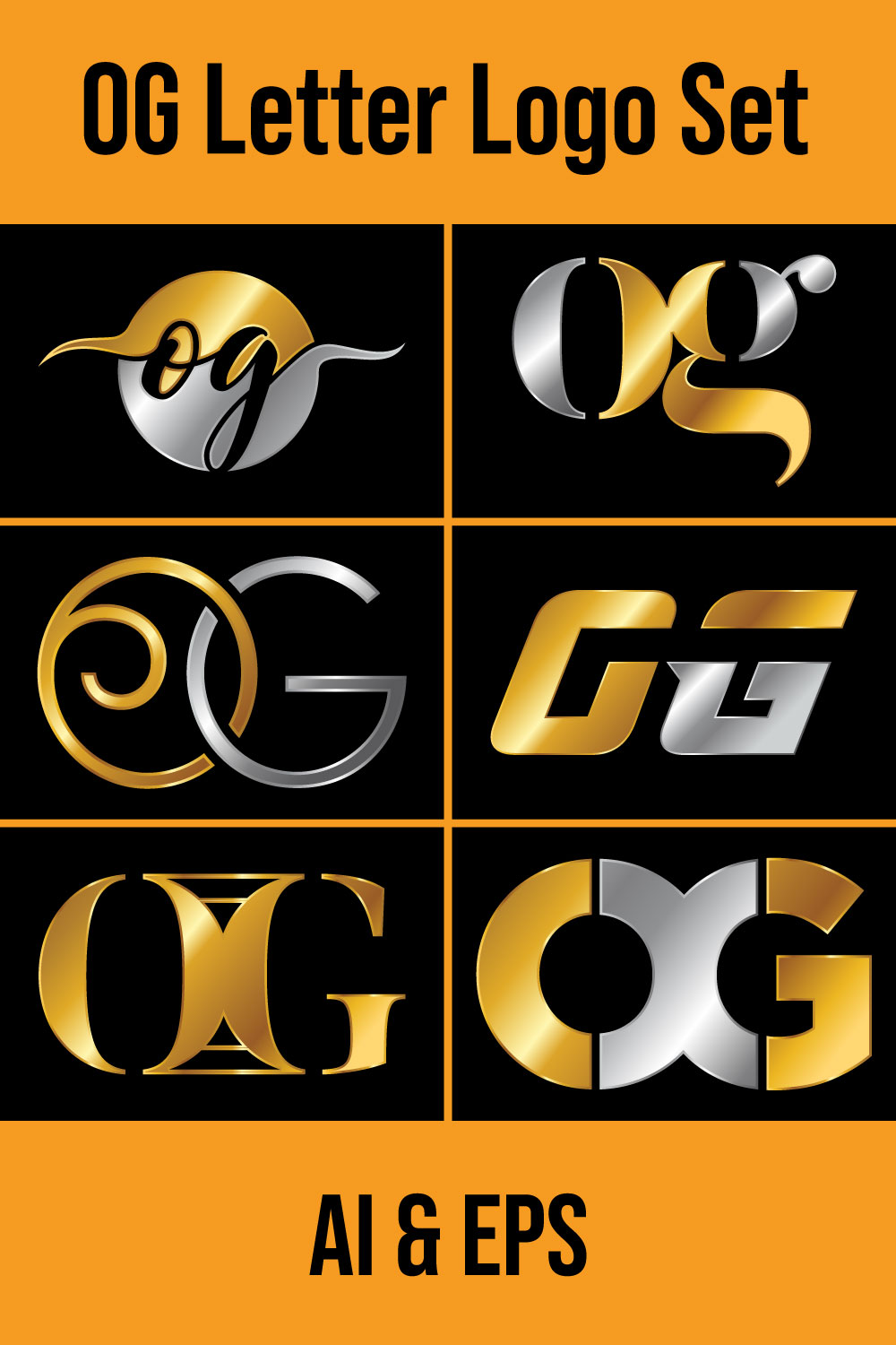 Initial Letter O G Logo Design Vector Template. Graphic Alphabet Symbol For Corporate Business Identity pinterest preview image.