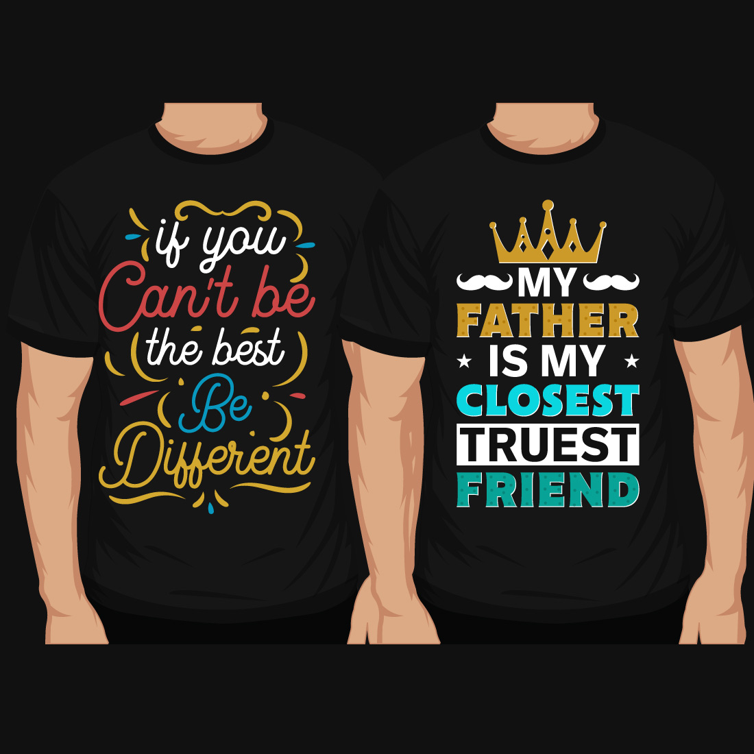 7 Best Typographic T-Shirt Designs Bundle cover