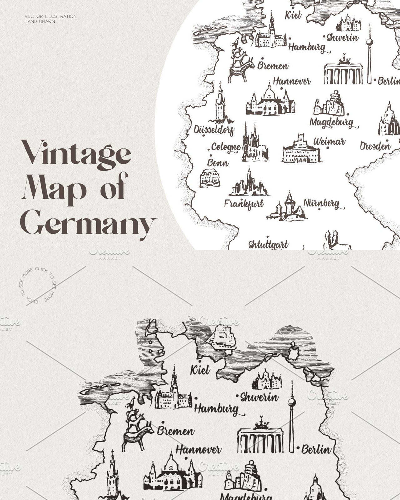 Old School Vintage Map Of Germany pineterst image.