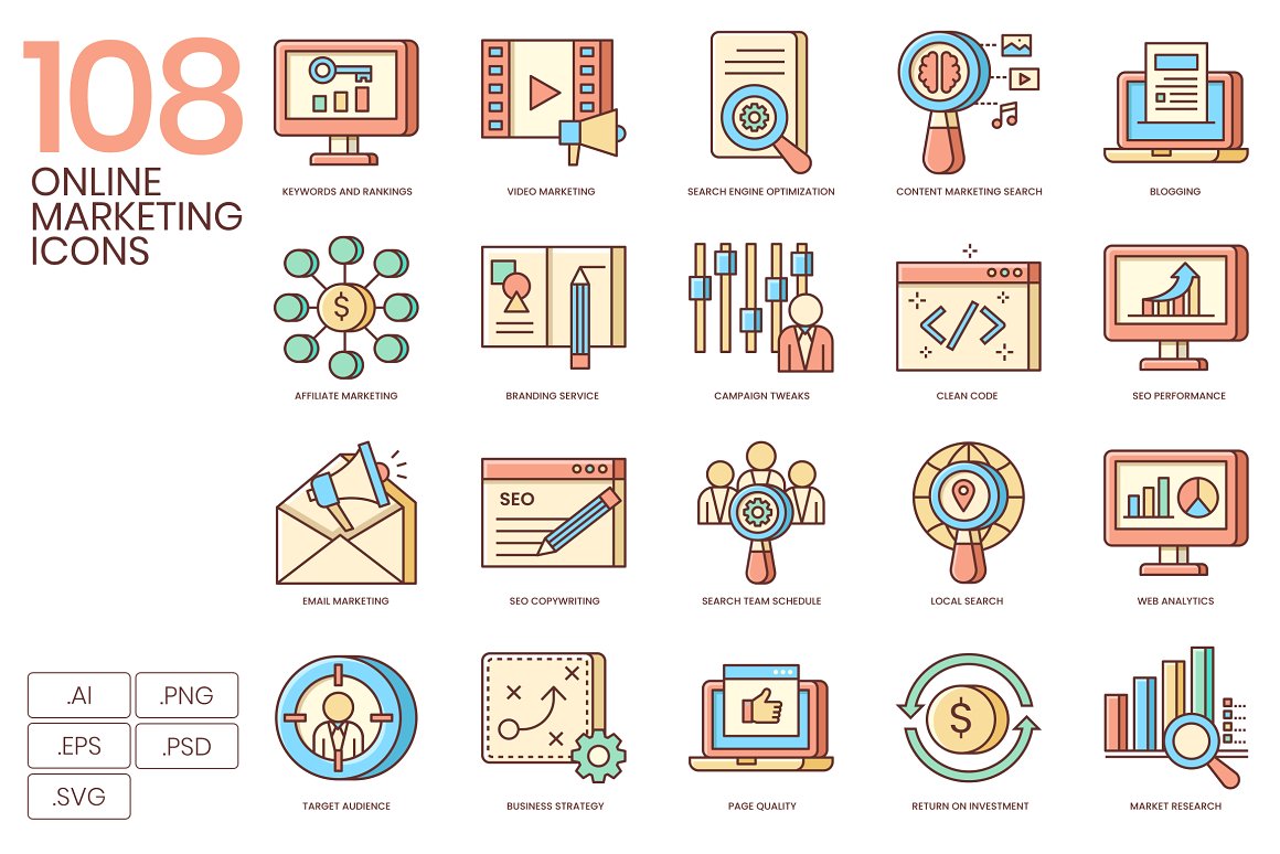 online marketing icons cm cover 585
