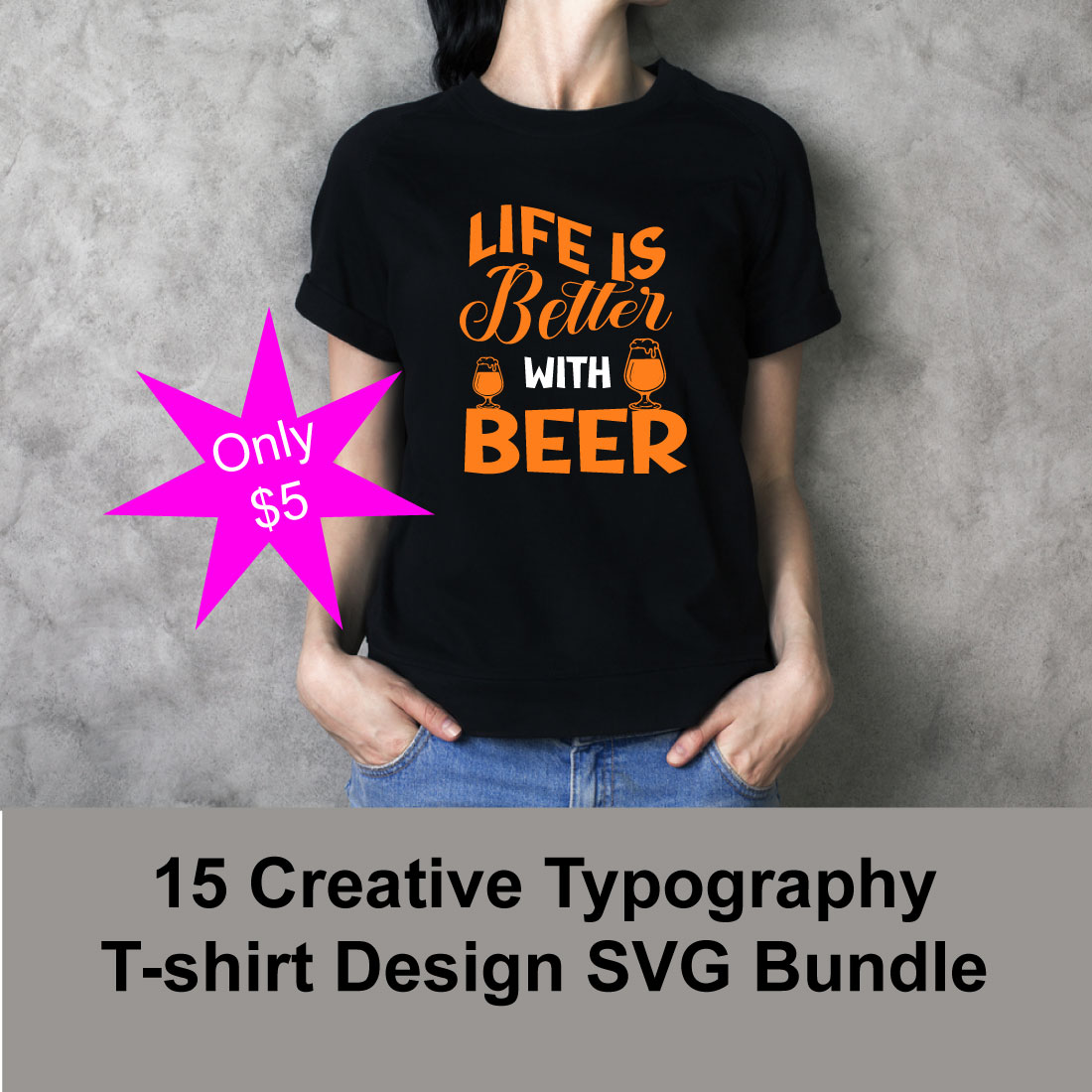 Creative Typography T-shirt Design Quotes SVG cover image.