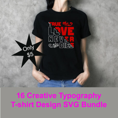 16 Creative Typography T-shirt Designs main image preview.