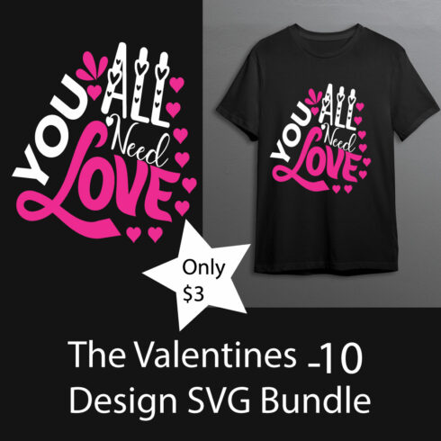 The Valentines -10 Design SVG Bundle main cover.