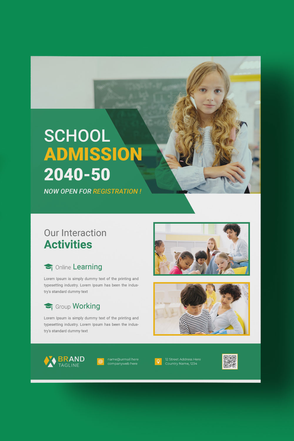 Kids Education Flyer Design - Pinterest.