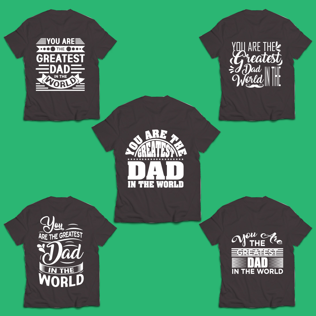 T-Shirt Dad Motivational Quote Design cover image.