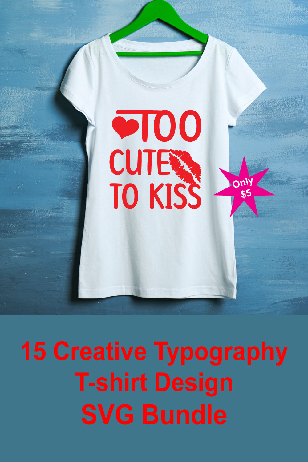 16 Creative Typography T-shirt Designs pinterest image preview.