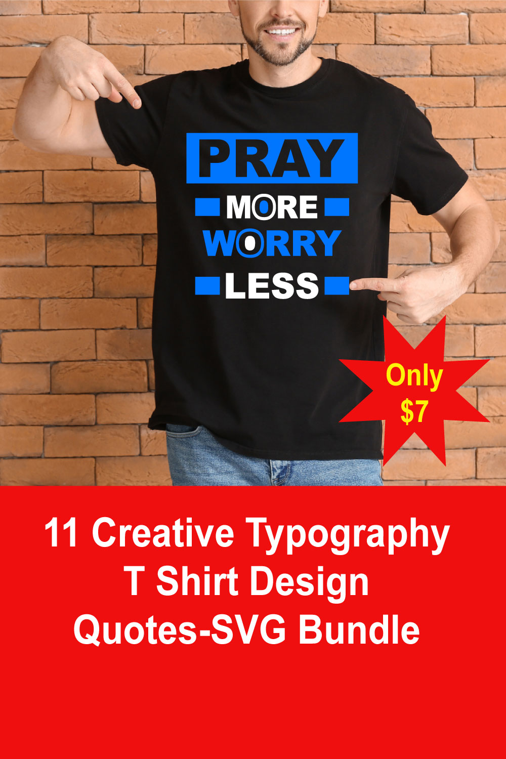 T-shirt Creative Typography Design Quotes pinterest image.