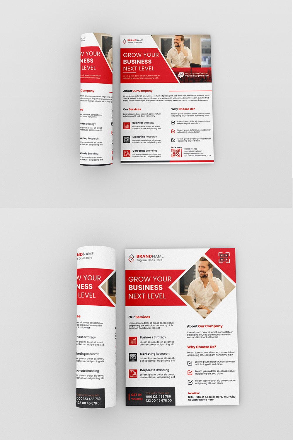 Images of amazing business flyer template in blue
