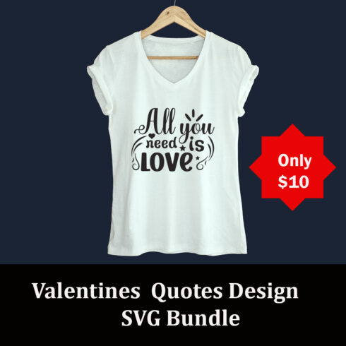 Valentines Quotes Design SVG Bundle.