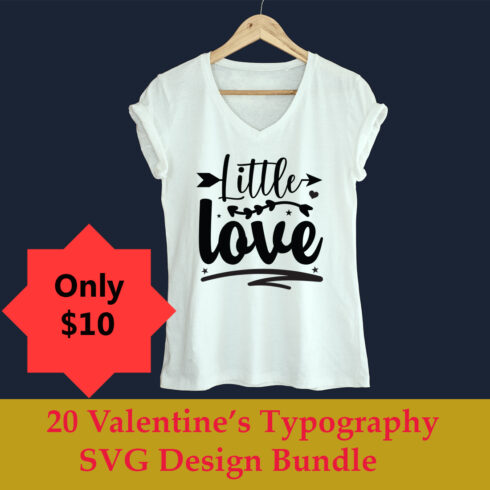 20 Valentine’s Typography SVG Design Bundle.