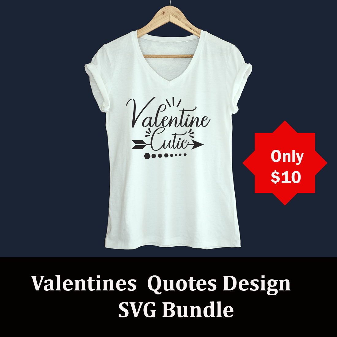 Valentines Quotes Design SVG Bundle cover image.