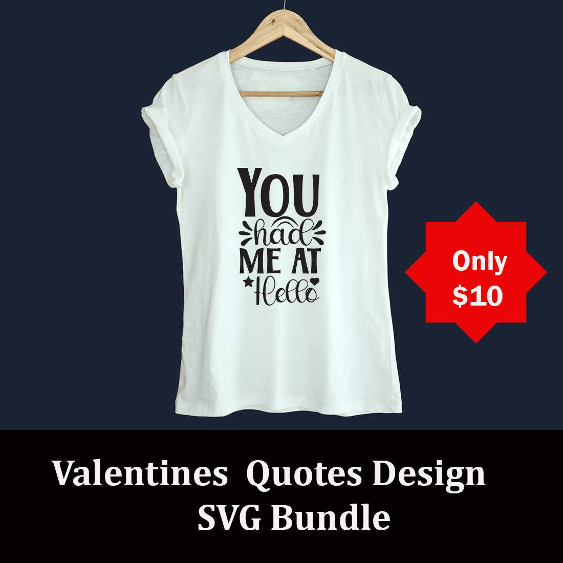 Valentines Quotes Design SVG Bundle cover image.