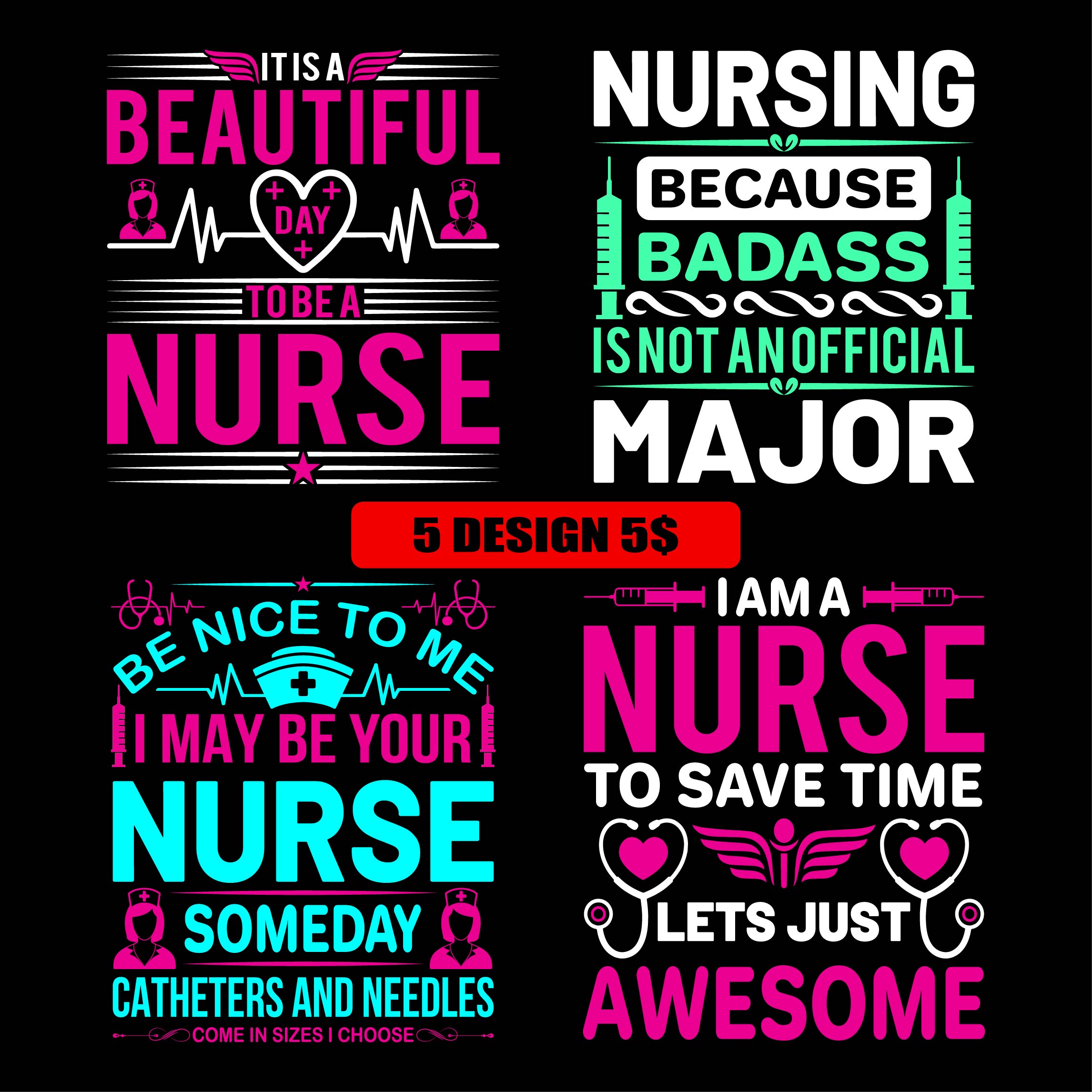 Best Nurse T-Shirt Design Bundle - MasterBundles