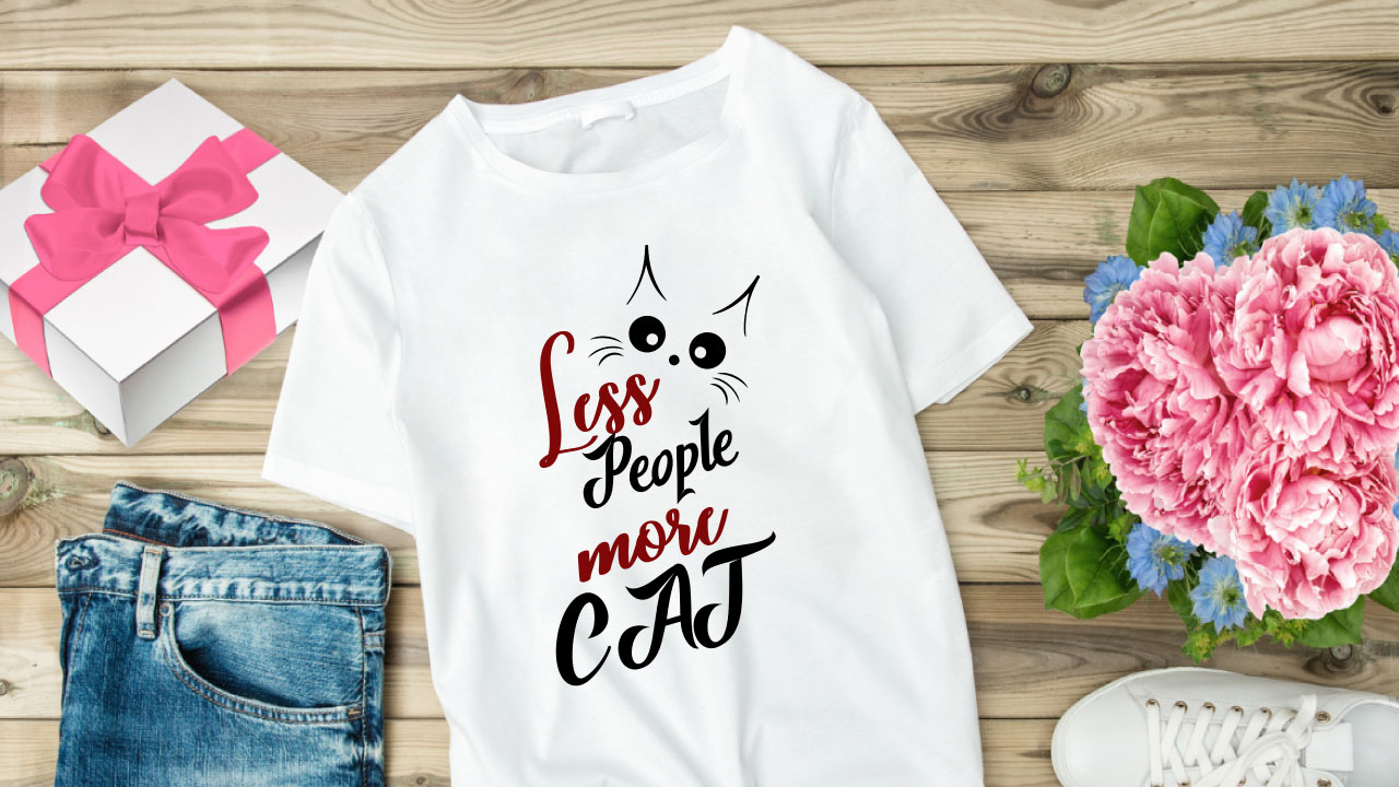 T-shirt Cat Quotes Design SVG Bundle preview image.