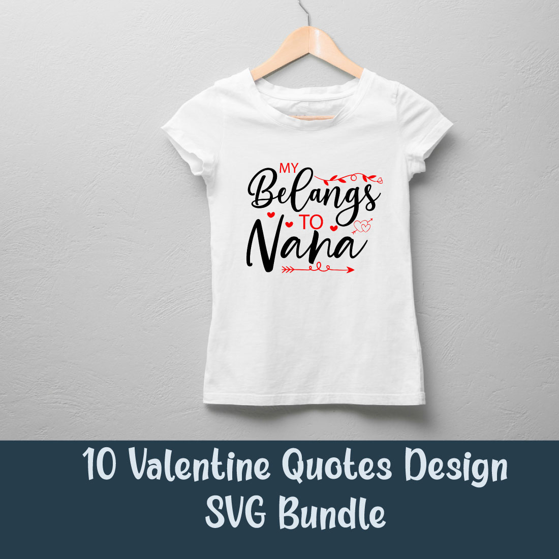 10 Typography Valentine Quotes SVG Bundle cover image.