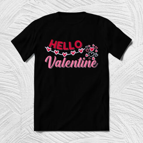 Hello Valentine T-Shirt Design main cover.