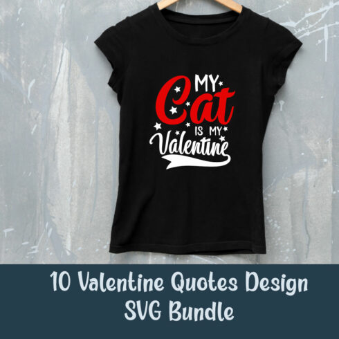10 Typography Valentine Quotes SVG Bundle main cover.