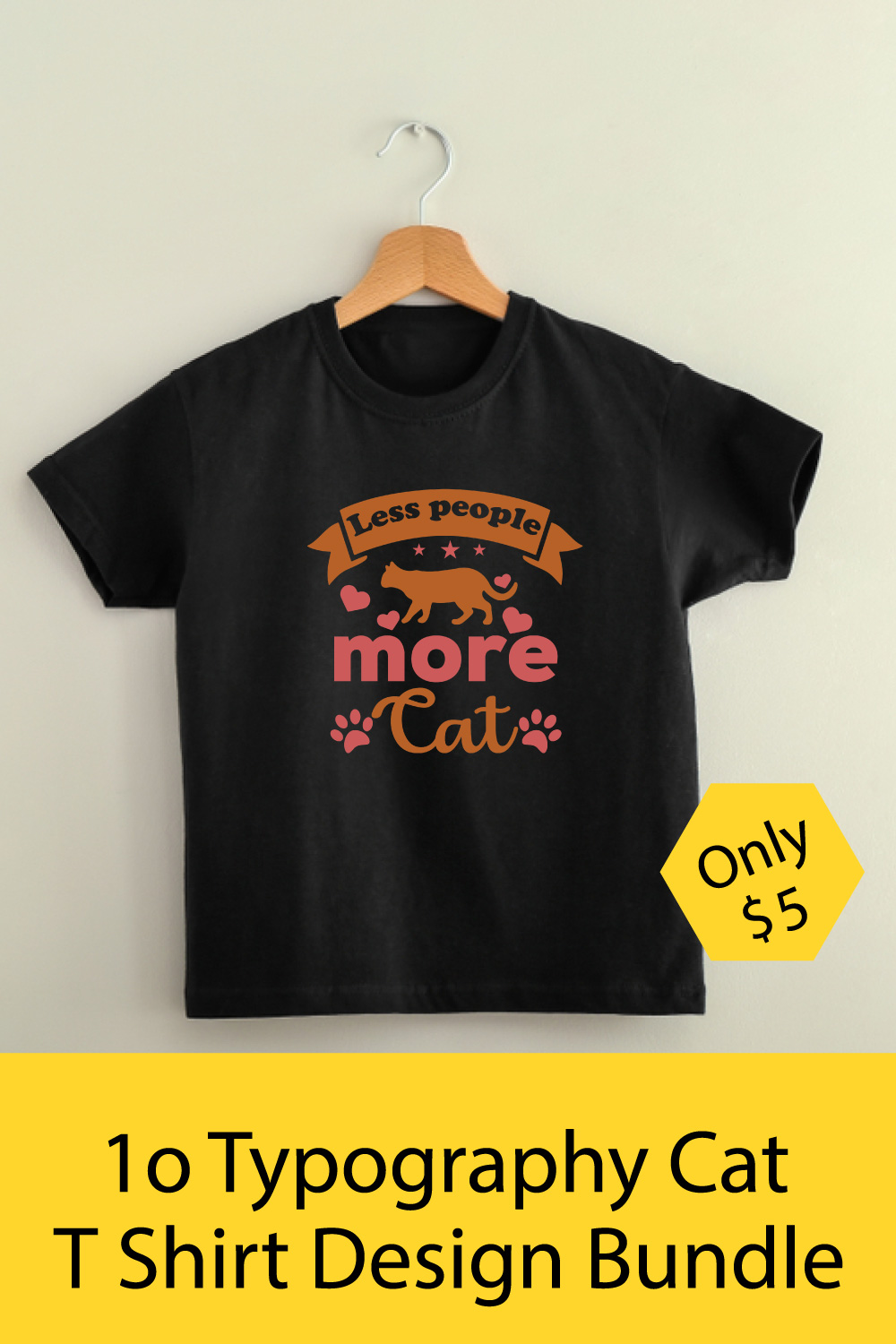 T-shirt Cat Quotes Design pinterest image.