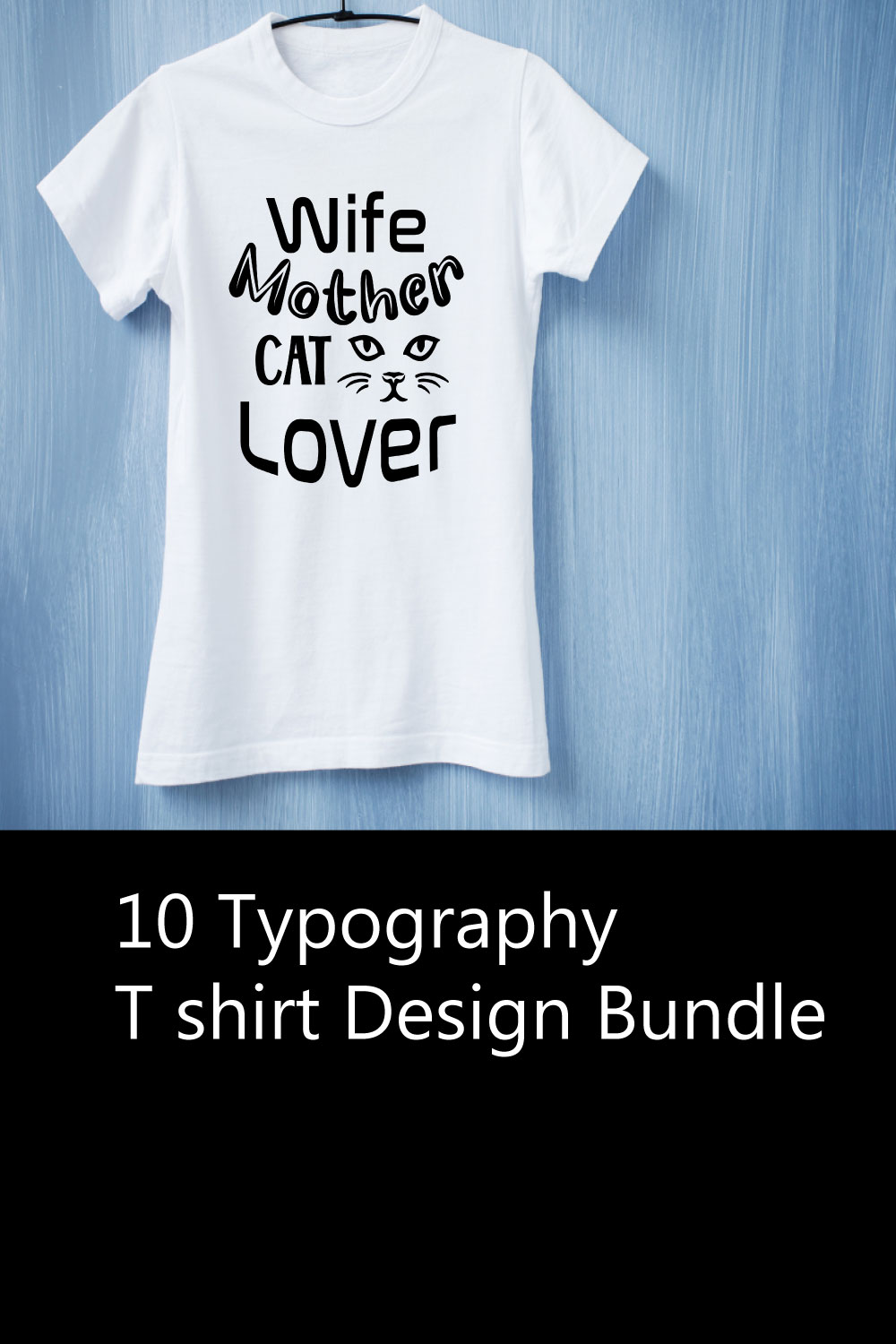 T-shirt Cat Quotes Design SVG Bundle pinterest image.