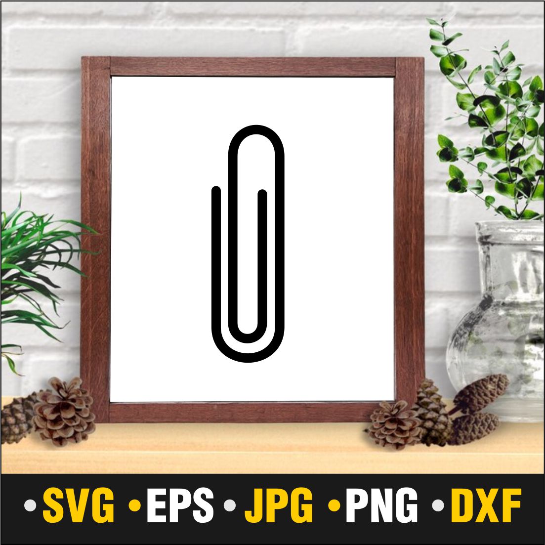 Paper Clip SVG, JPG , PNG, DXF, EPS cover image.