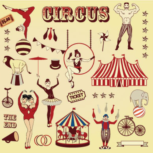 Pattern of the circus stars main image preview.