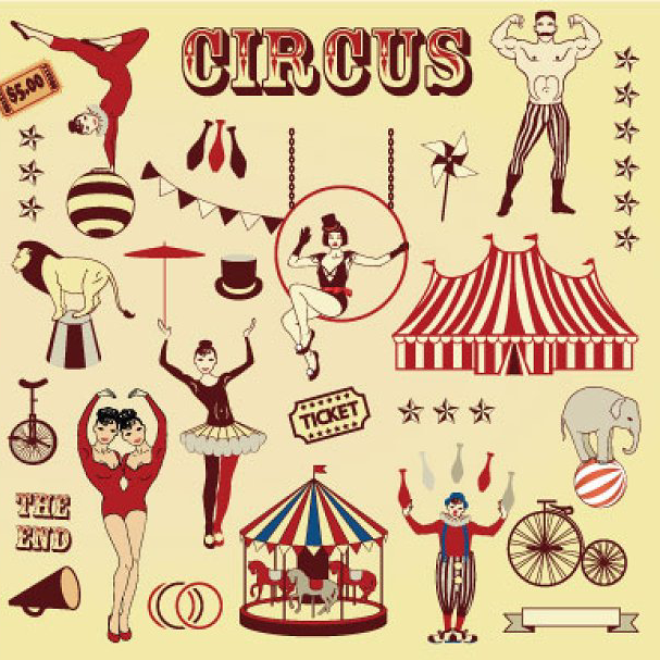 Pattern of the circus stars main image preview.