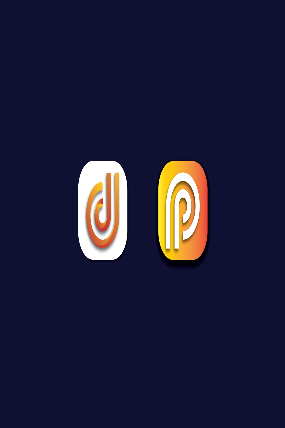 D+P Letter Mark Logo pinterest preview image.