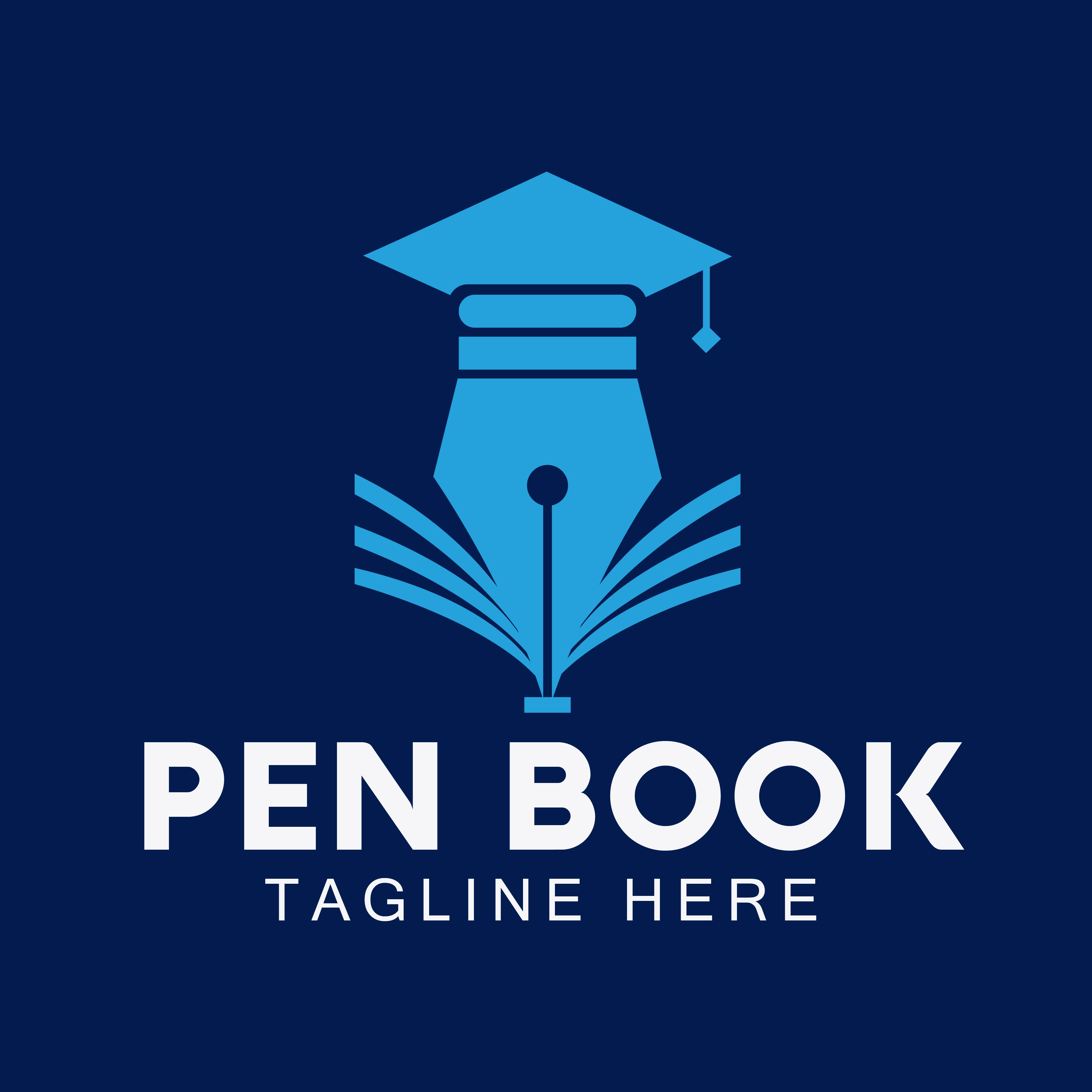 Pen Book Logo Design cover image.