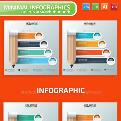 Pencil Infographic Design Main Cover.