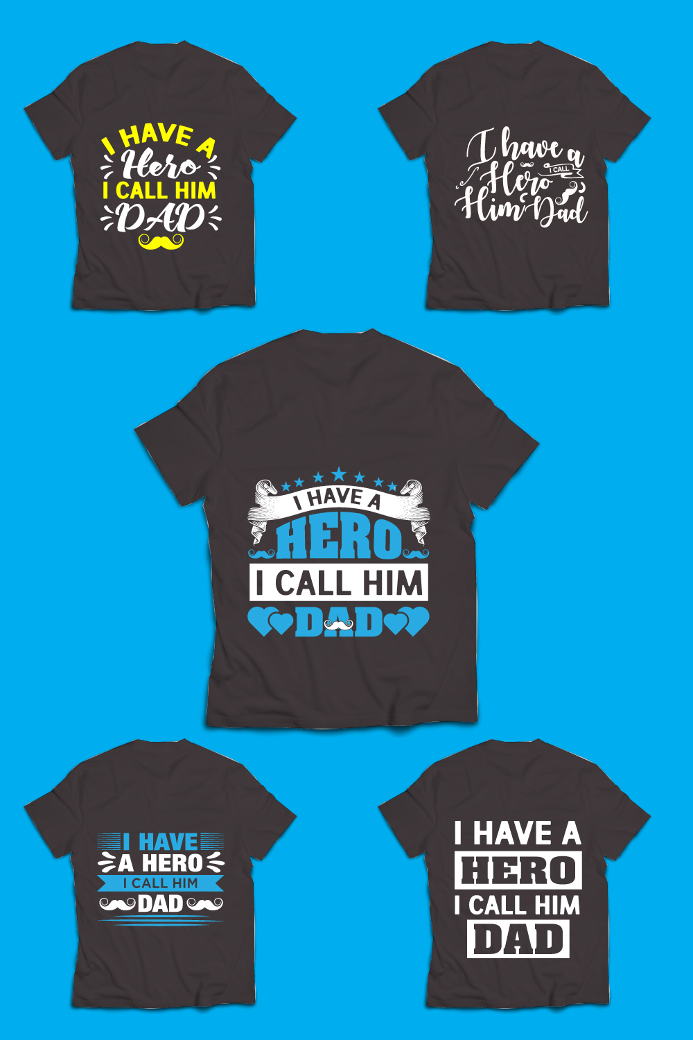 T-Shirt Dad Quote Typography Design pinterest image.