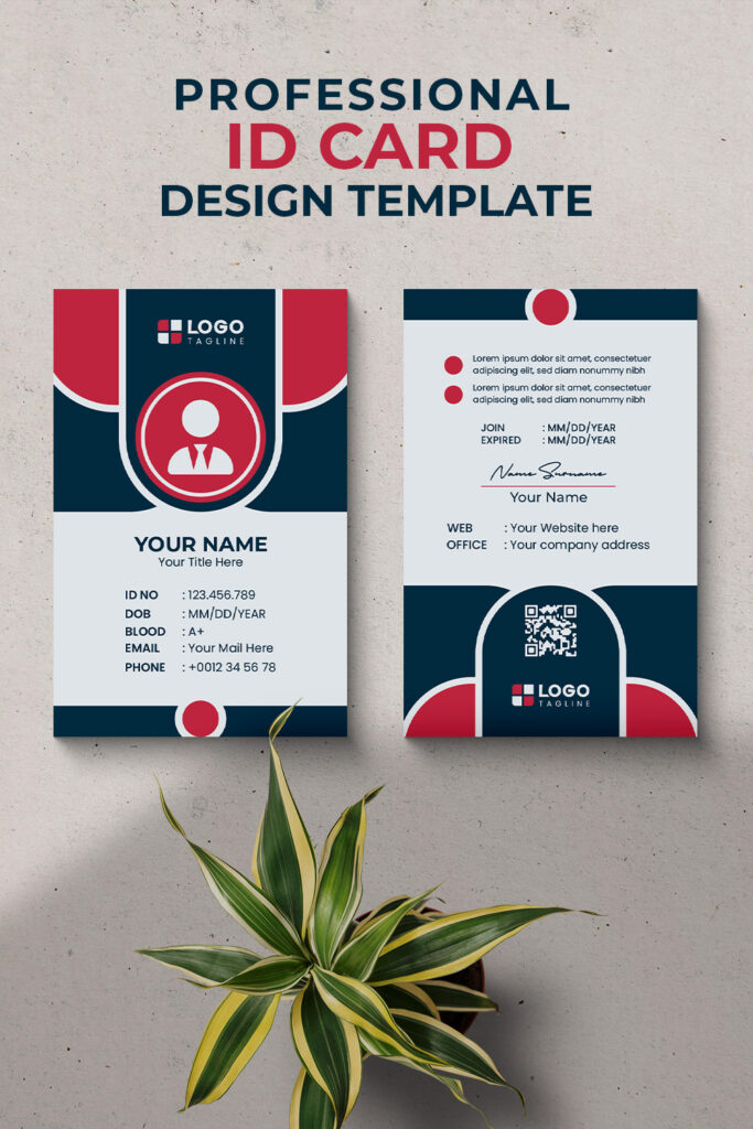 Professional Modern Unique Id Card Design Template - MasterBundles