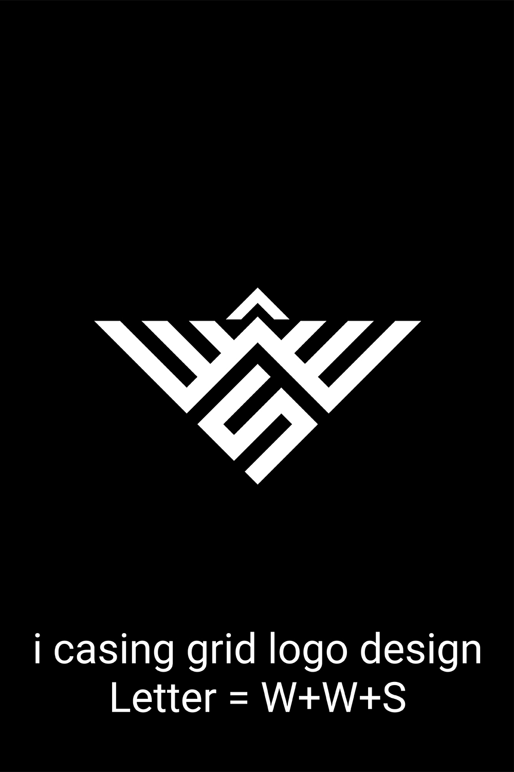 Monogram logo design pinterest preview image.