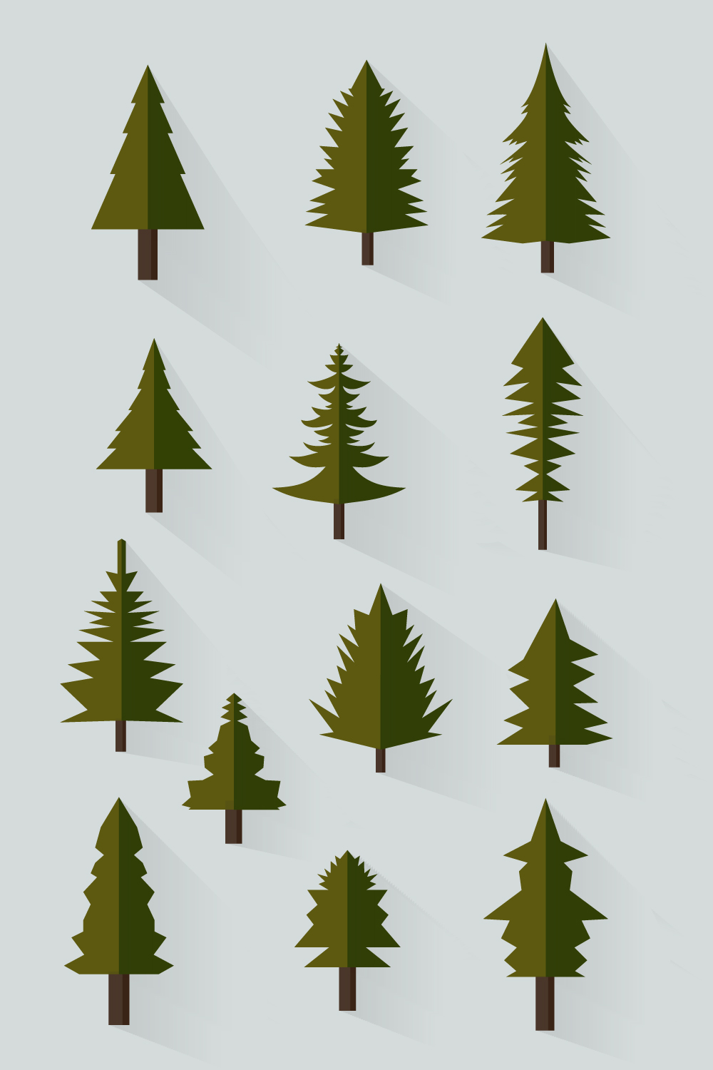 pine tree colorful vector for pinterest 854