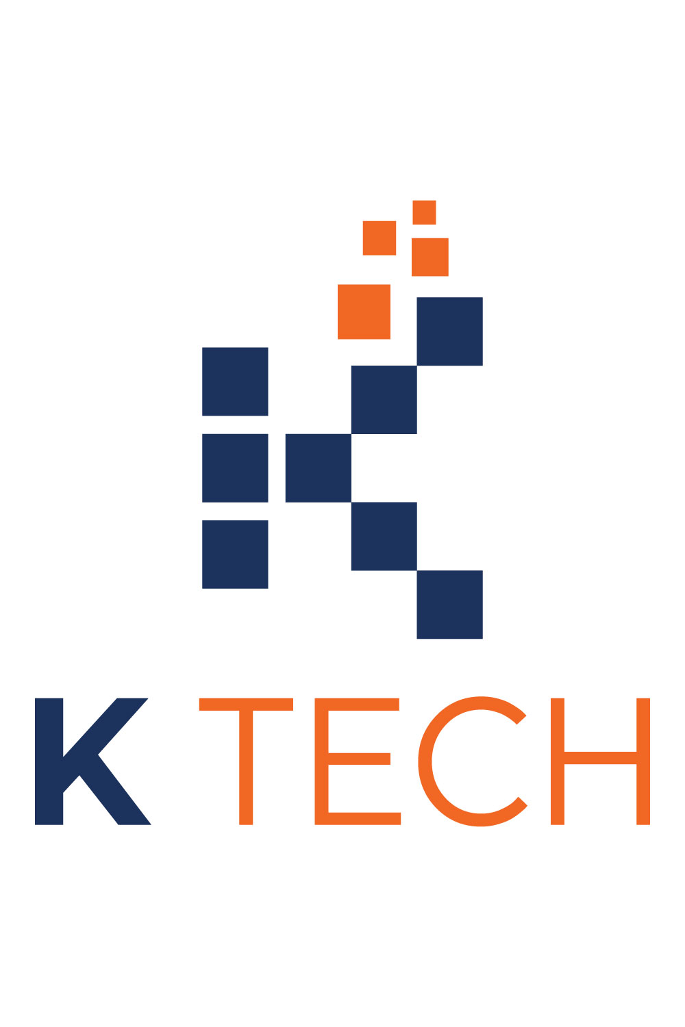 K Letter Logo Design Template pinterest image.