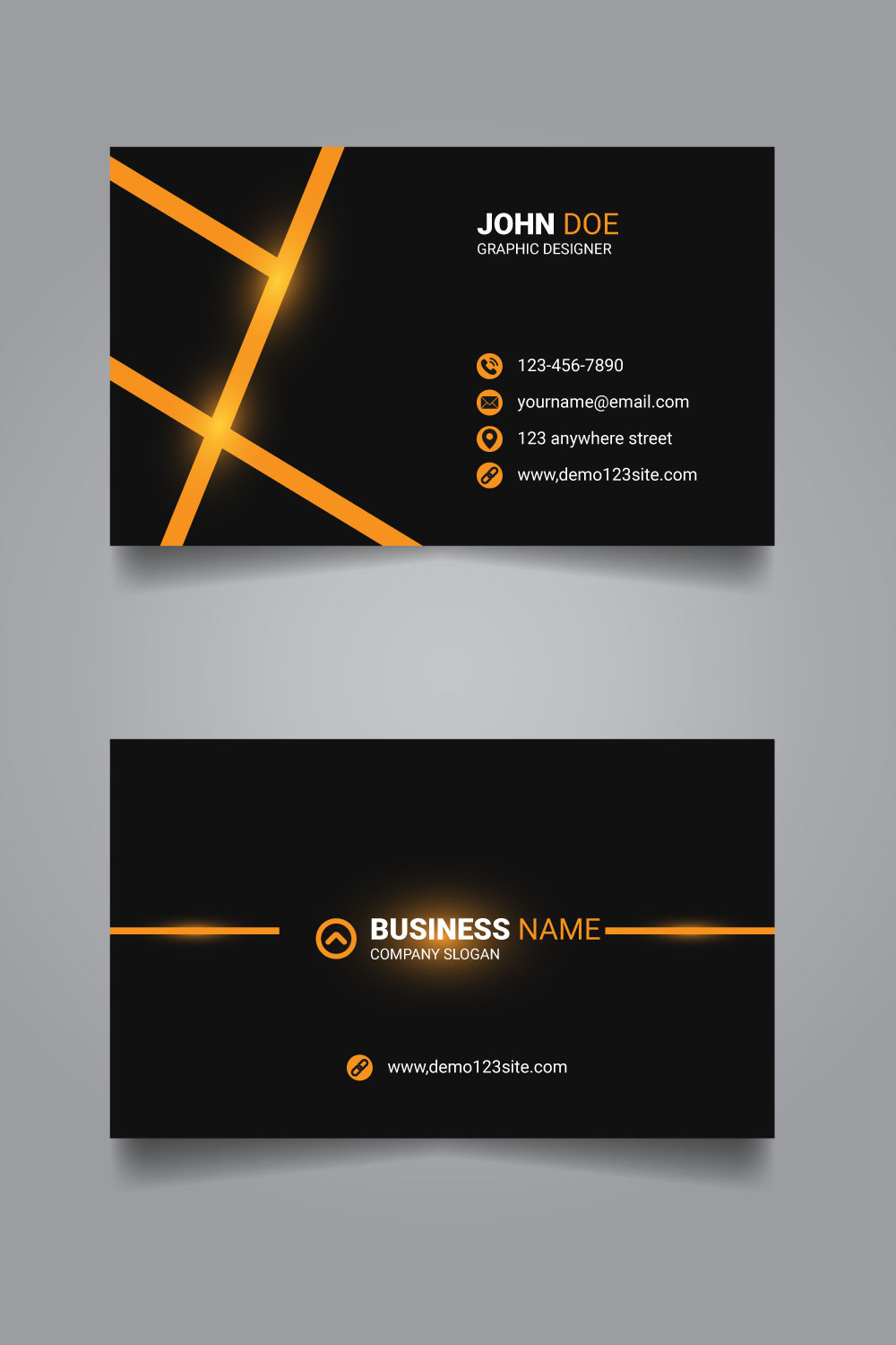 Luxury premium creative modern business card template design pinterest preview image.