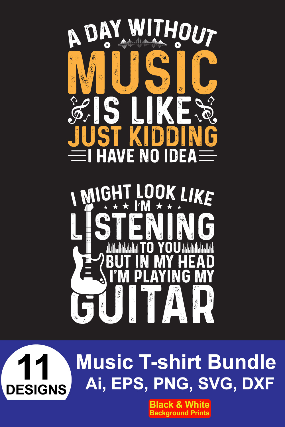 Dj Music Motivational T-shirt Design Pinterest image.
