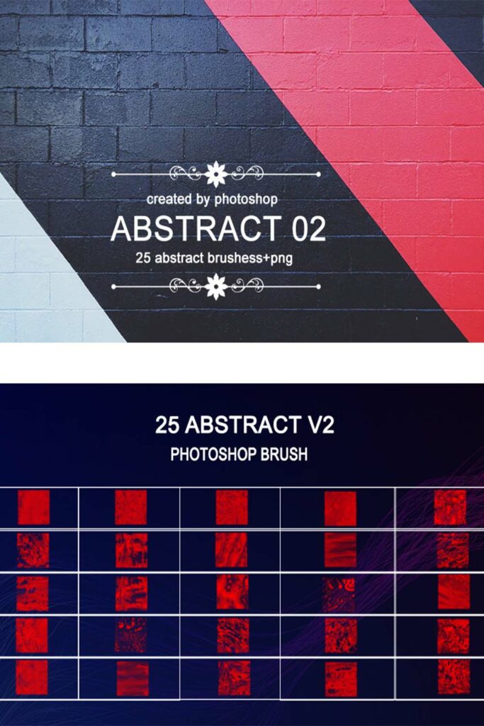 Abstract V2 Photoshop 25 Brushess - MasterBundles