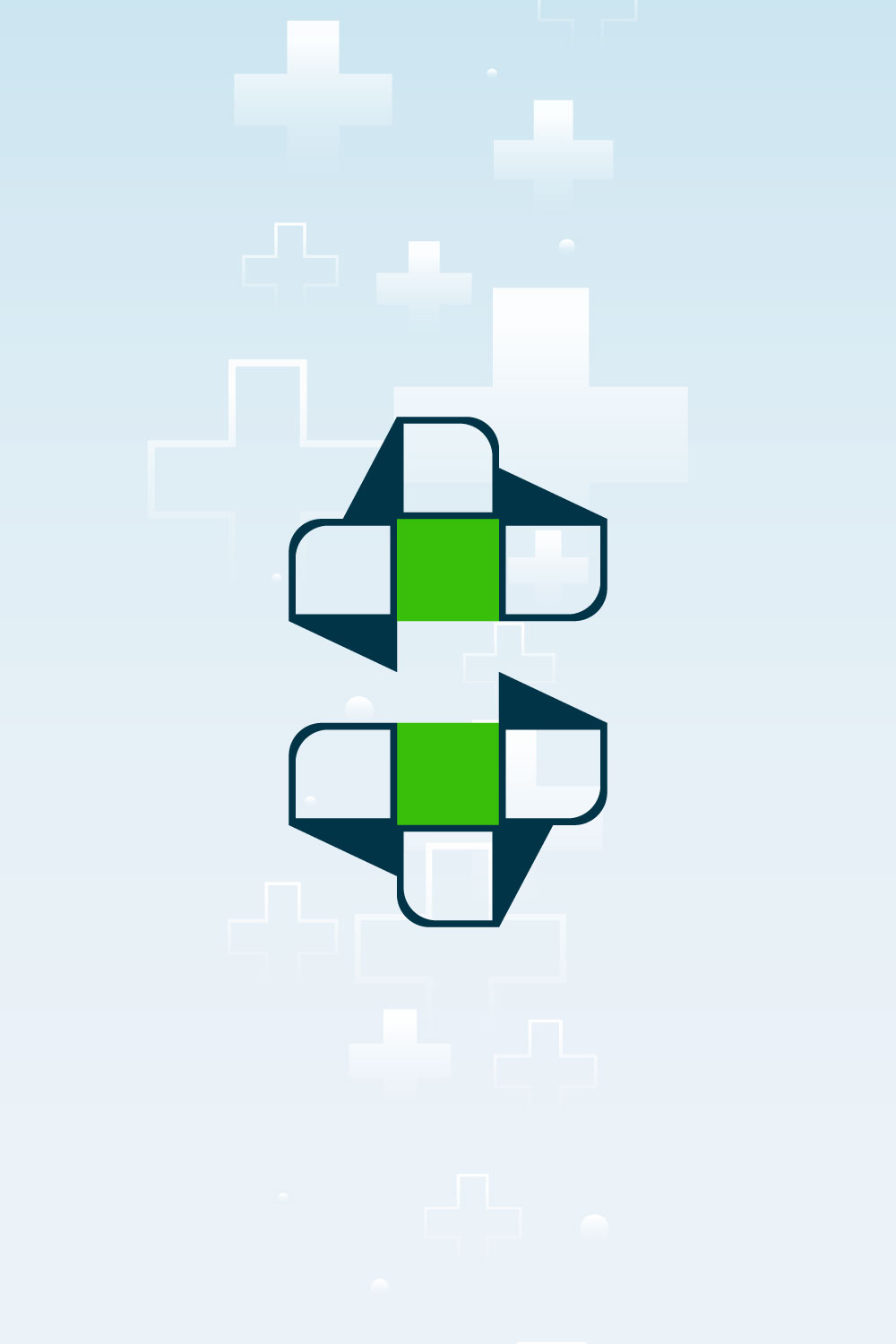 S letter medical logo pinterest image.