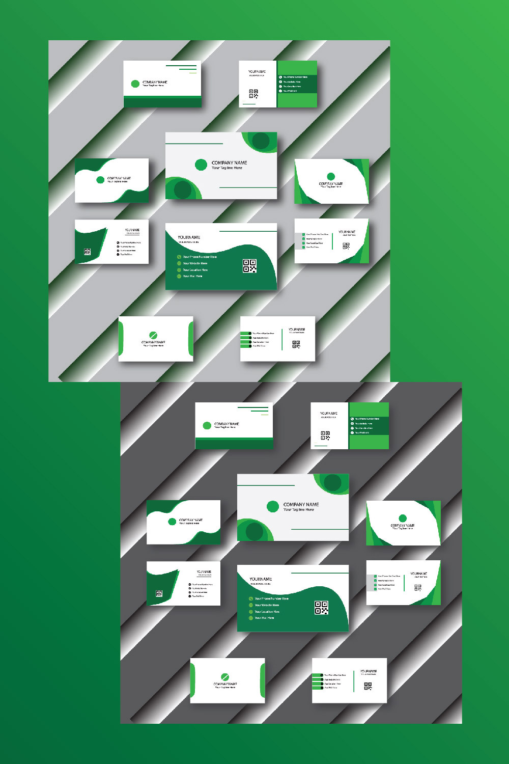 Modern Business Card Template Design pinterest image.