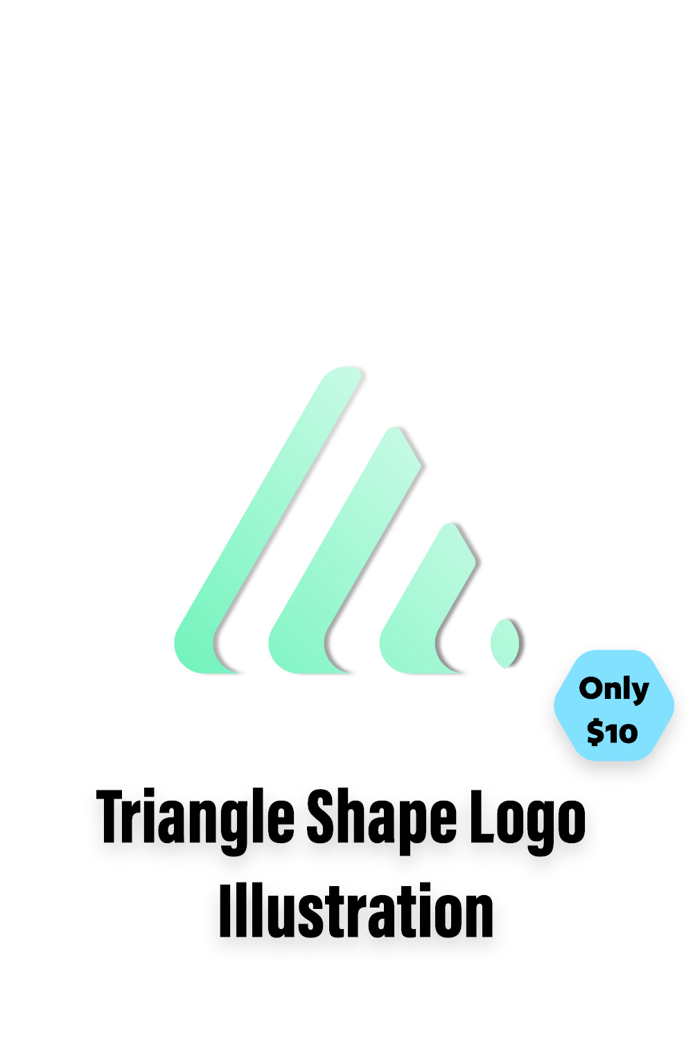 Triangle Shape Logo Pinterest image.