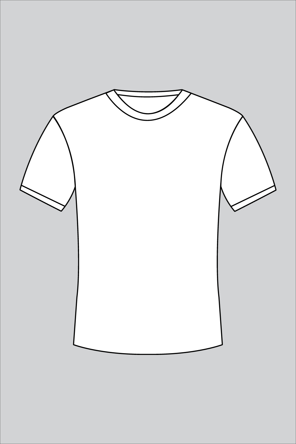 White t shirt template-1 pinterest preview image.