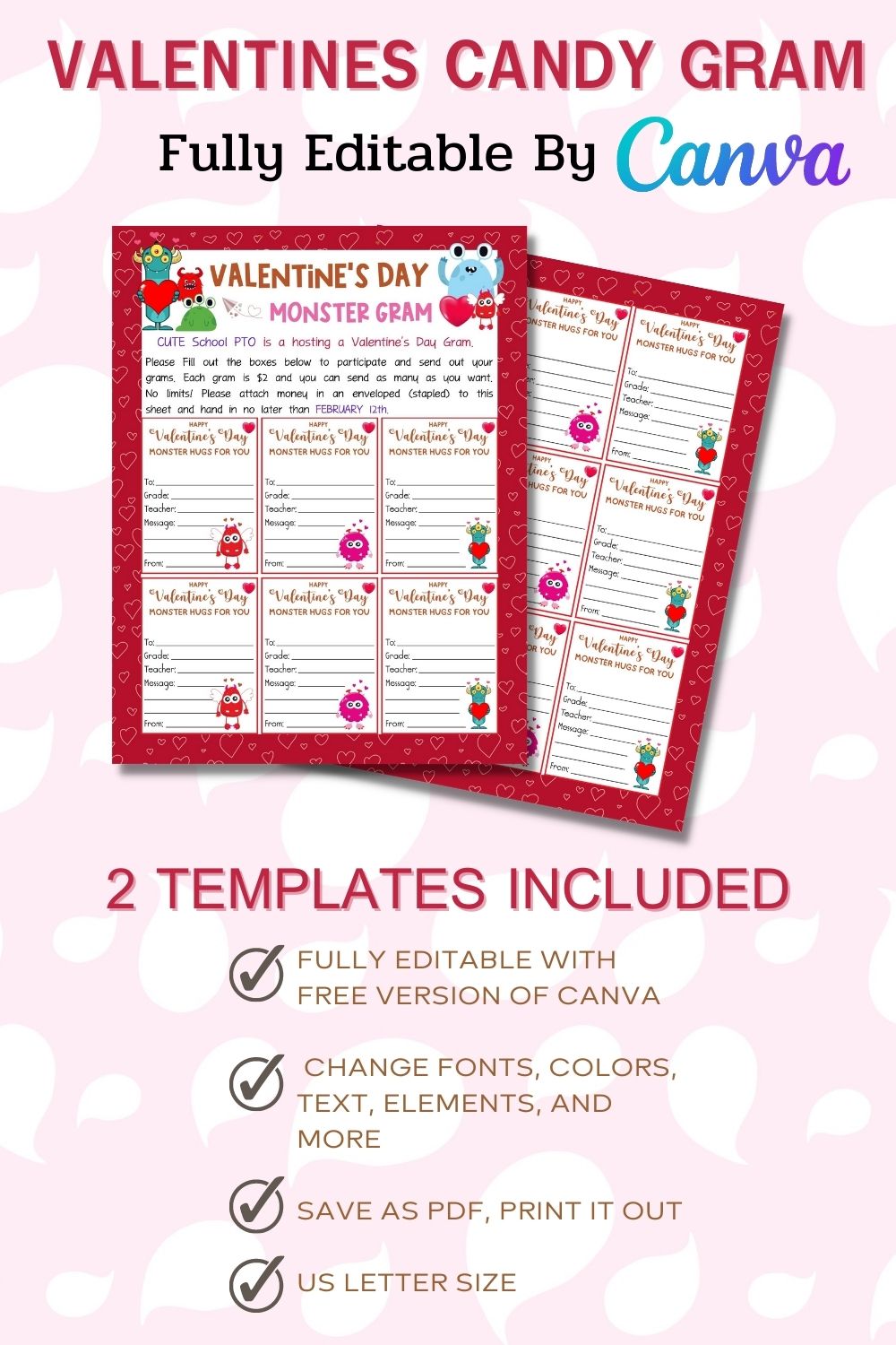 VALENTINES CANDY GRAM pinterest preview image.