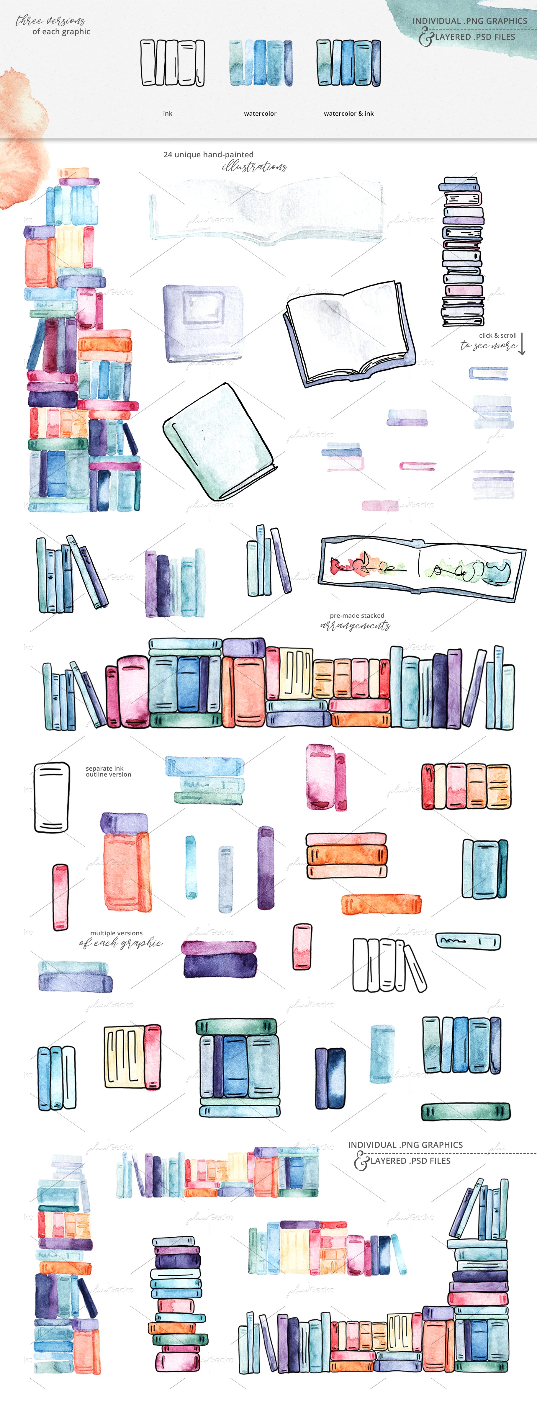 Whimsical Library Books preview.