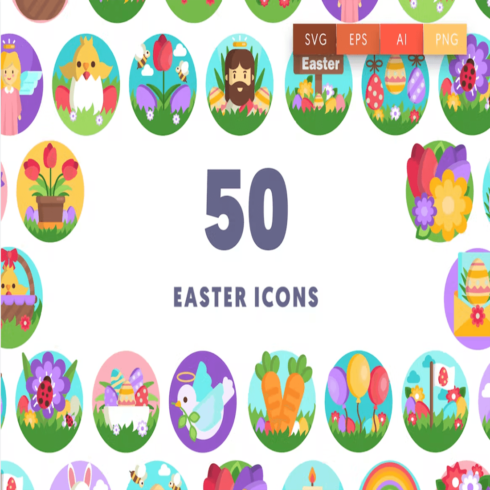 Easter Eggs Decoration Icons Bundle main cover