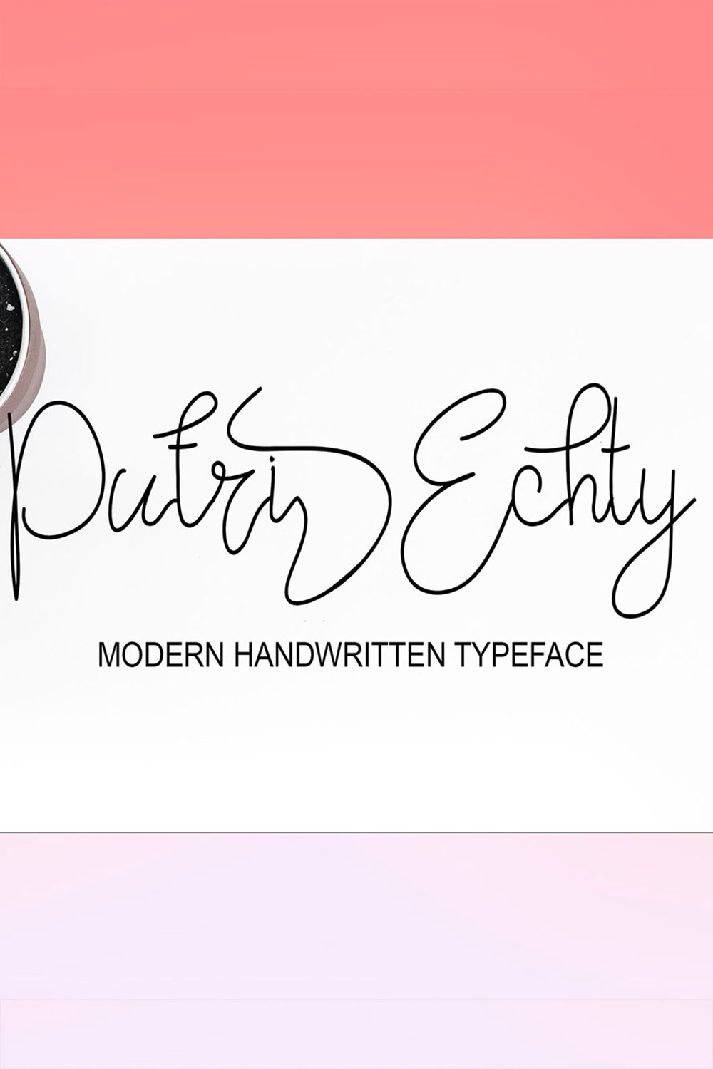 Putri Echty Signature Font Pinterest collage image.