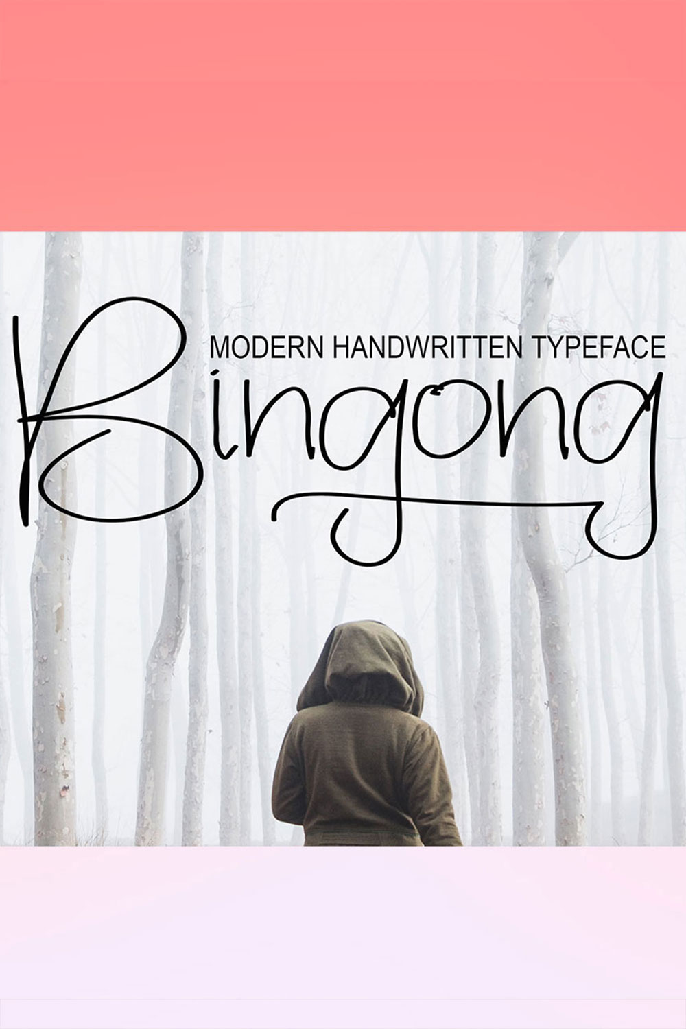 Bingong Handwritten Font Pinterest image.