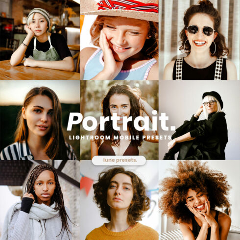 Portrait Lightroom Presets cover image.